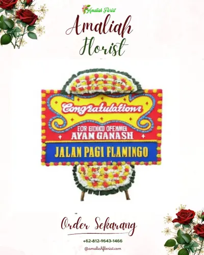 Bunga Papan Congratulation di Kuripan Kertoharjo